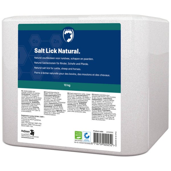 Excellent Liksteen Naturel voor alle dieren 10 kg Liksteen gemaakt uit puur rotszout.