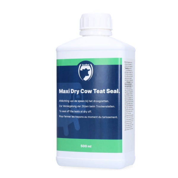 Excellent Maxi Dry Cow Teat Seal 500 ml  Wordt gebruikt om het slotgat van de speen af te dichten bij het droogzetten.