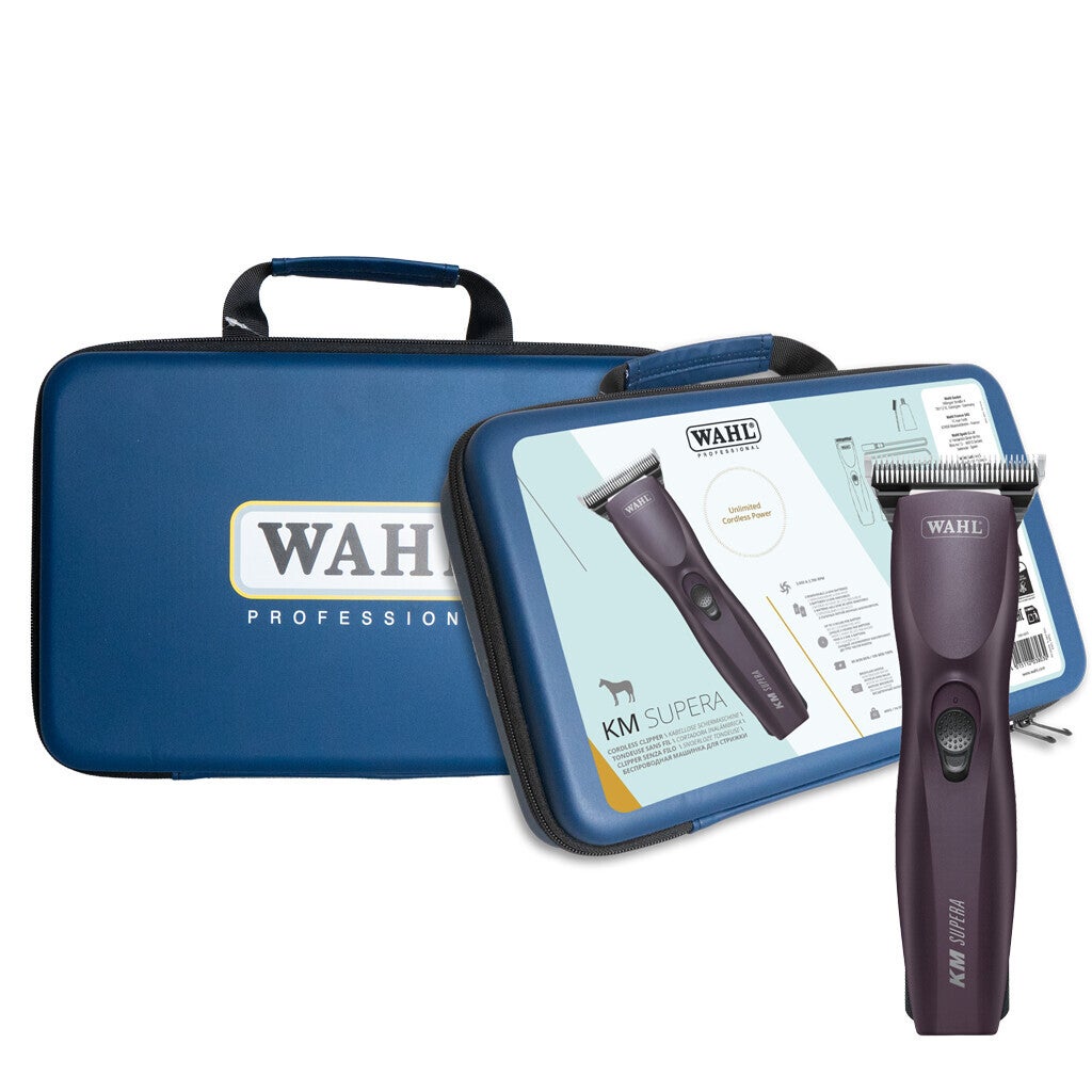 Wahl KM Supera Draadloze, fluisterstille tondeuse voor paarden. Speciaal ontwikkeld voor grotere en zwaardere scheerbeurten.