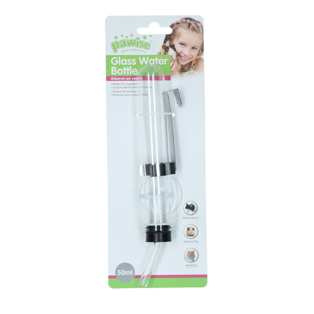 Pawise Hamster Glass Water Bottle