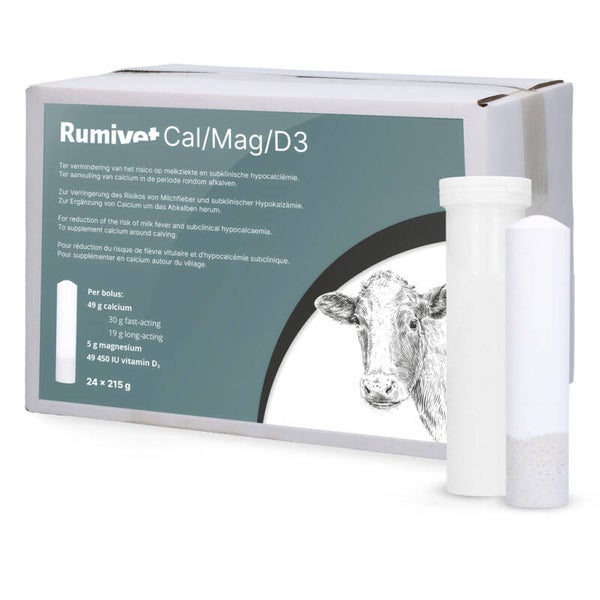 Rumivet Cal/Mag/D3 24 x 215 g Dé unieke combinatie van calcium, magnesium en vitamine D3.