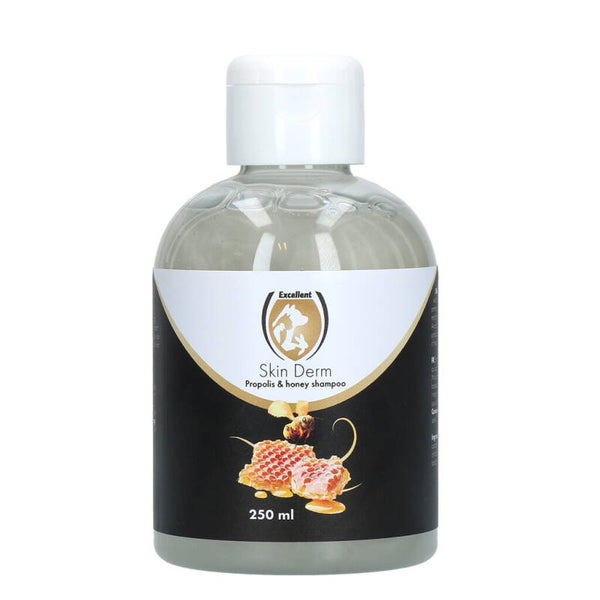 Excellent Skin Derm Propolis Shampoo 250 ml Een shampoo op basis van honing en propolis die het herstellend vermogen van de huid ondersteunt.