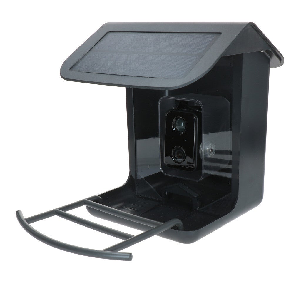 AI Bird Feeder met Camera Slim vogelvoerhuisje met ingebouwde camera en AI-herkenning. Herkent automatisch duizenden vogelsoorten, stuurt meldingen bij activiteit en maakt scherpe foto’s en video’s in HD-kwaliteit.