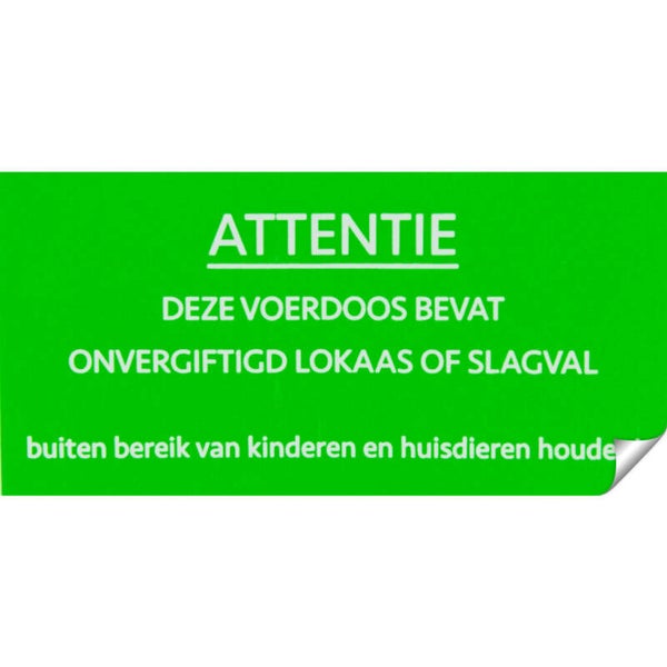 Sticker Onvergiftigd / Slagval