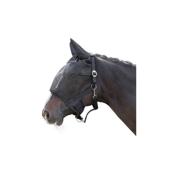 Halster met geïntegreerd vliegenmasker Beschermt paarden tegen vliegen.