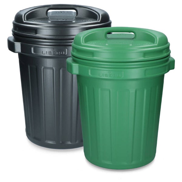 Voerton met draaisluiting 40 liter Black Zwart of Groen