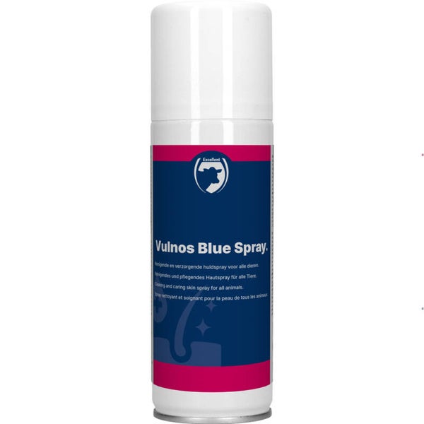 Vulnos Blauw Spray Een reinigingsspray voor de hygiënische verzorging van de huid van alle diersoorten.