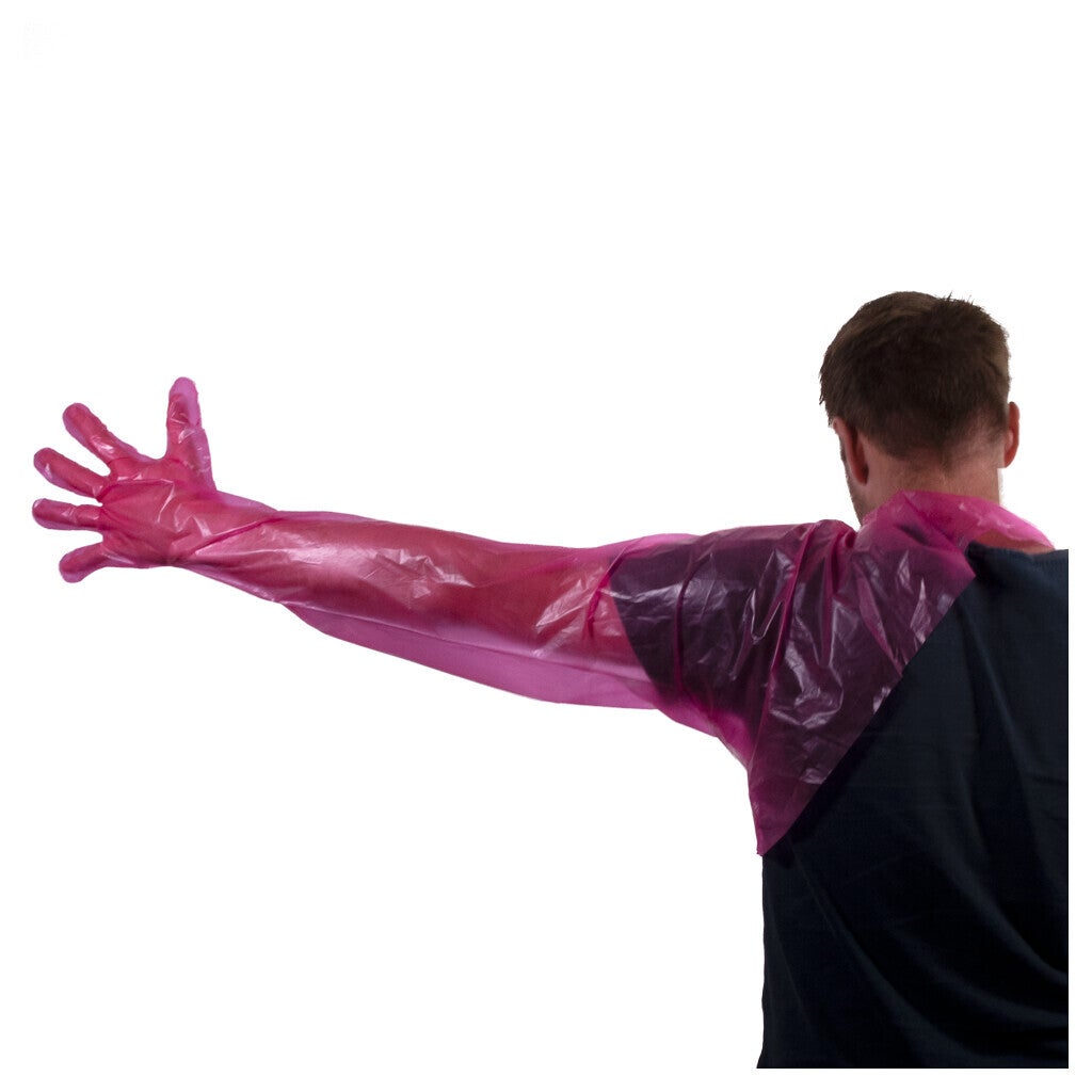 Wegwerp handschoen Schoudermodel roze