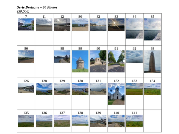Bretagne : Série de 30 photos
