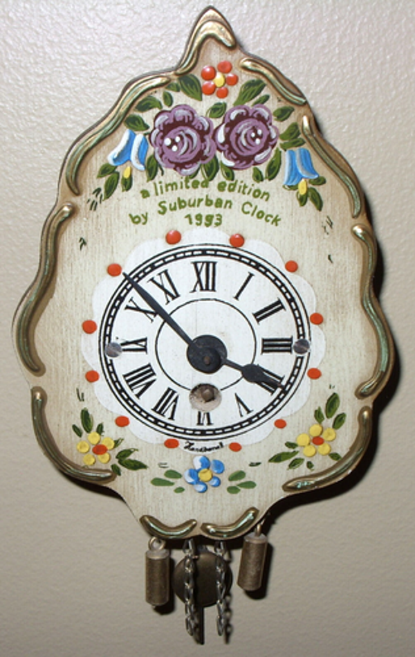 8 DAY MINI PENDULETTE WALL CLOCK