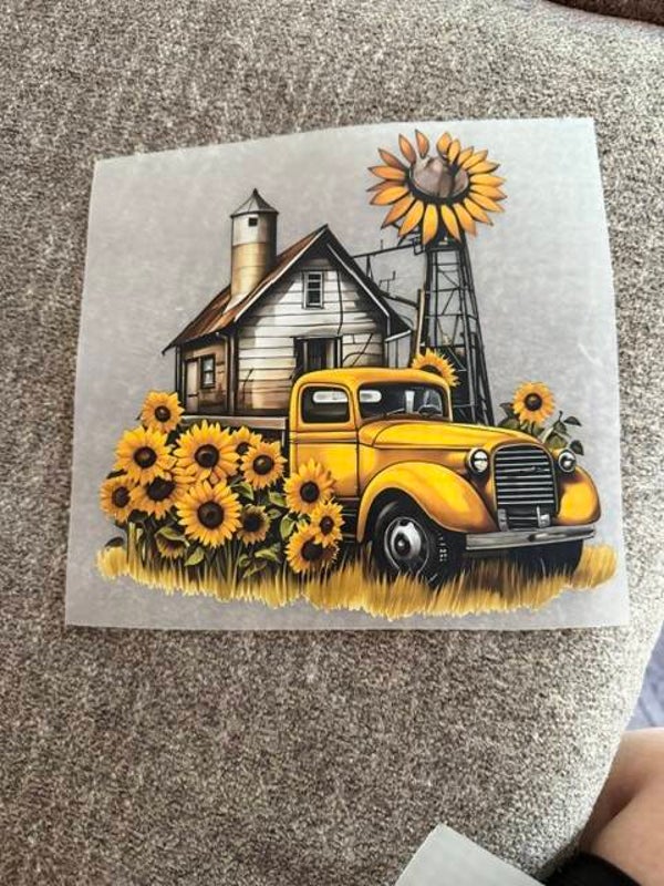 truck sunflower
