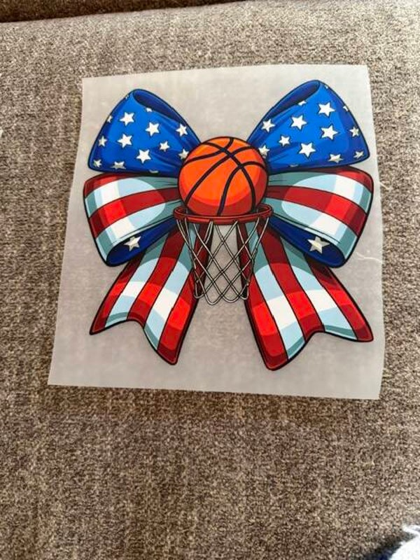 4th of July ribbon transfer