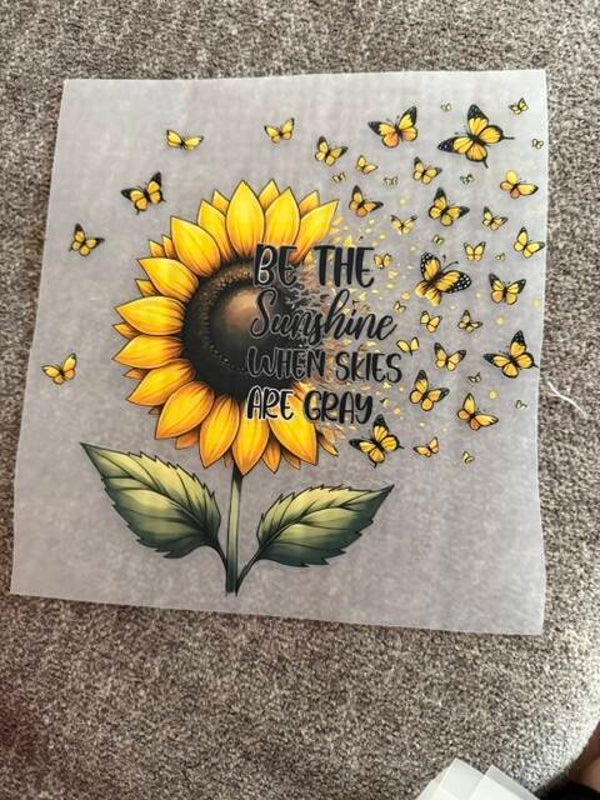 sunflowers with words