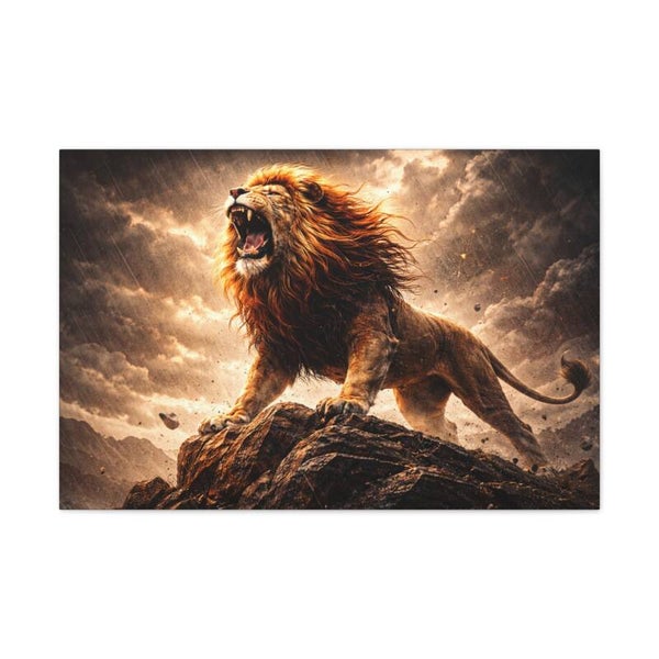 The Comeback King – Lion Canvas Wall Art