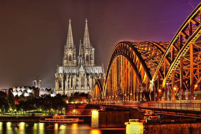 Kölner Dom Hohenzollernbrücke Rhein