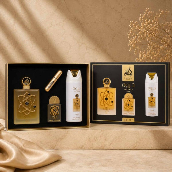 Lattafa Pride Tharwah Gold Gift Set