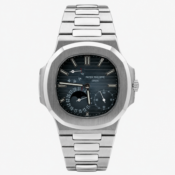 PATEK PHILIPPE NAUTILUS – COMPLICAZIONI  Elegante orologio in acciaio dal design