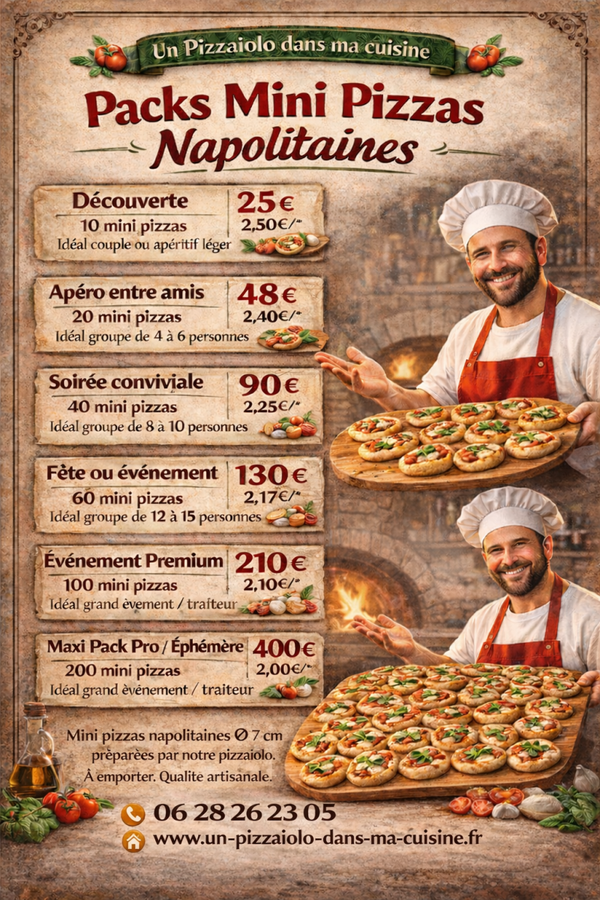 Mini véritable pizza napolitaine
