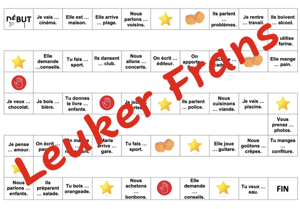 Jeu de l'oie - Delend lidwoord & à / de + lidwoord