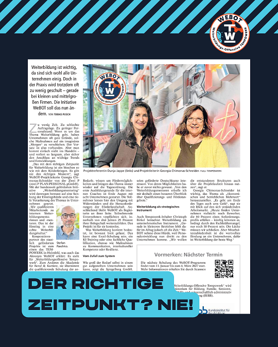 WeBOT Artikel in Business& People Magazin