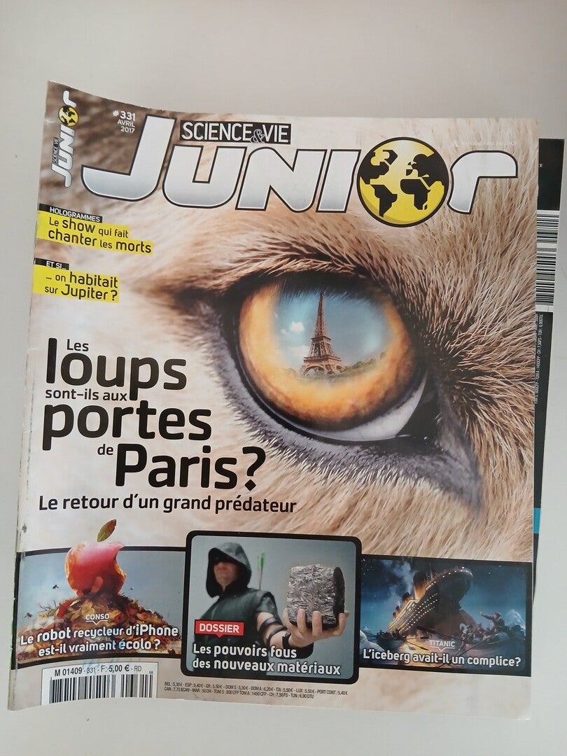 Science & Vie Junior, n°331 - avril 2017 - Les loups sont-ils aux portes de Paris ?