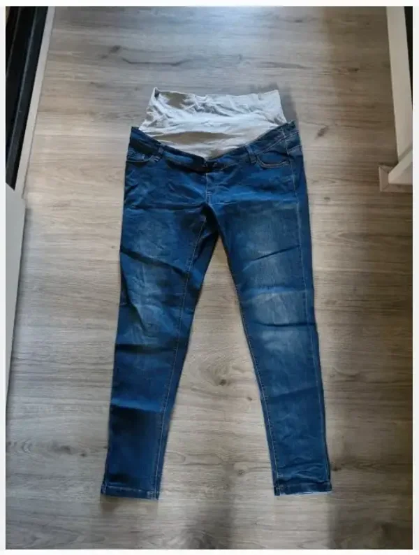 Blauwe zwangerschaps spijkerbroek maat w32