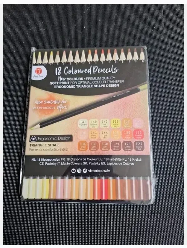 18 gekleurde potloden van Deco time
