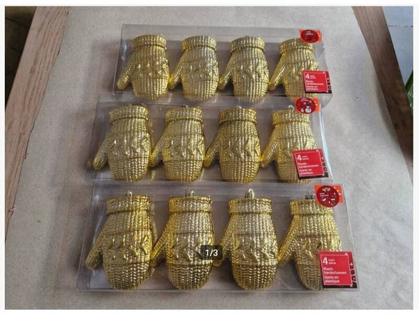 3x 4 gouden handschoenen