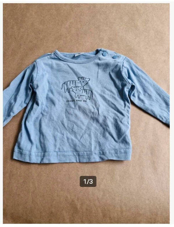 Blauw daddy and me shirt Maat 56