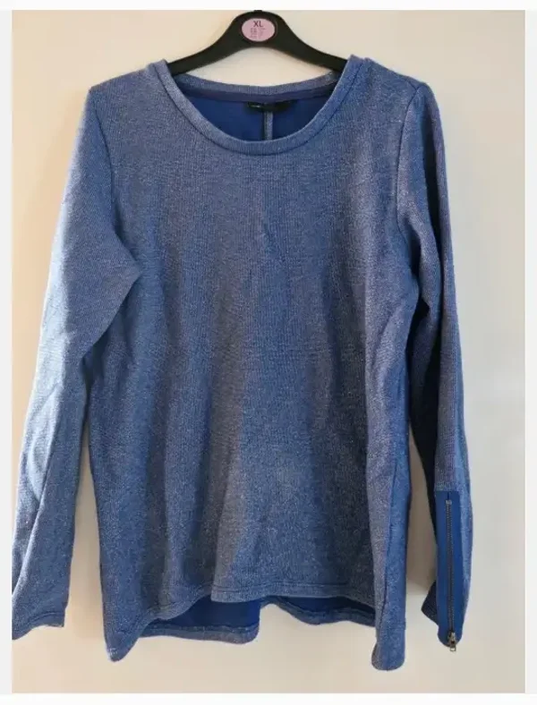 Blauw glitter shirt maat L