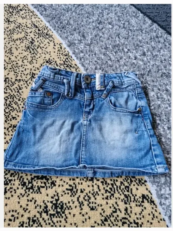 Blauw spijker rokje maat 110