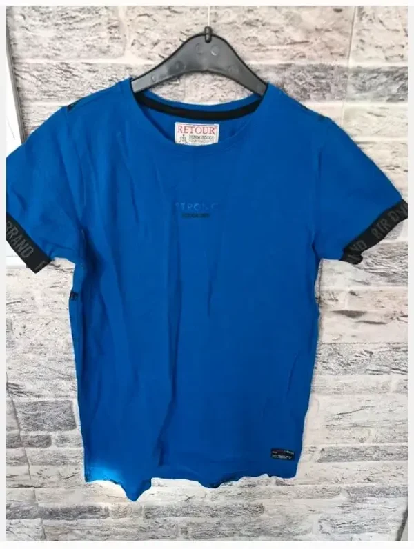 Blauw tshirt retour Maat 146-152