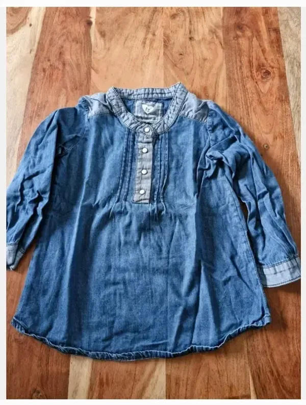 Blauwe spijker tuniek maat 92