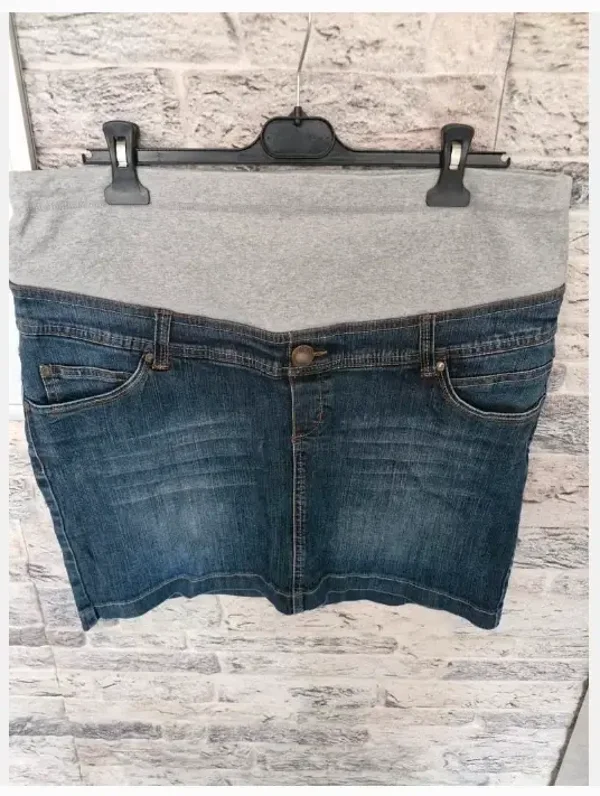 Blauwe zwangerschapsrok Maat xl