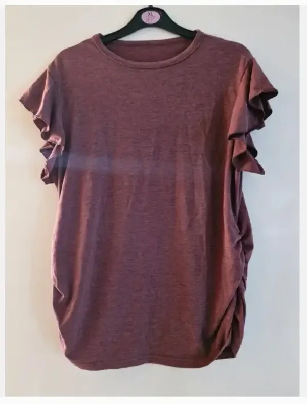 Bordeaux rode zwangerschapsshirt maat L