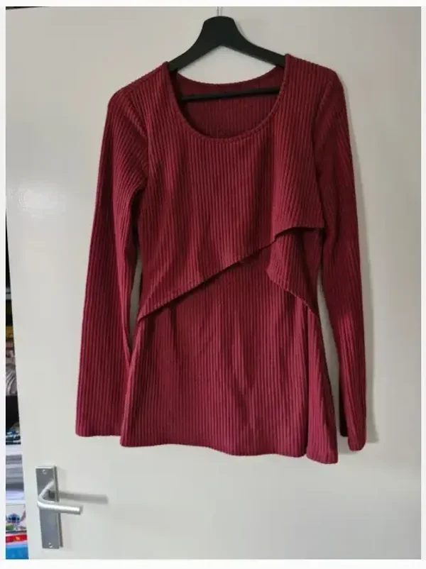 Bordeaux rood voedingsshirt maat L