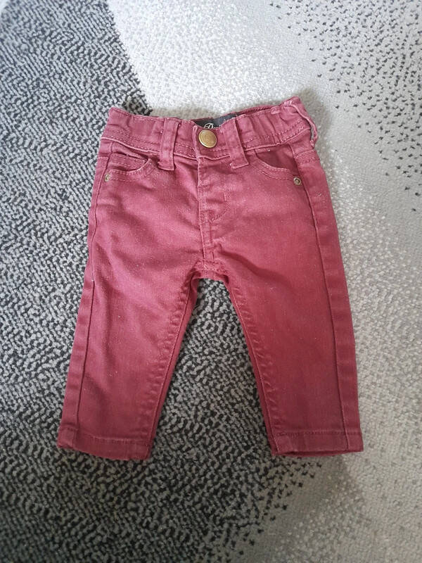 Bordeauxrode spijkerbroek Maat 62