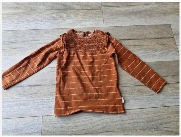 bruin gestreept shirt maat 98