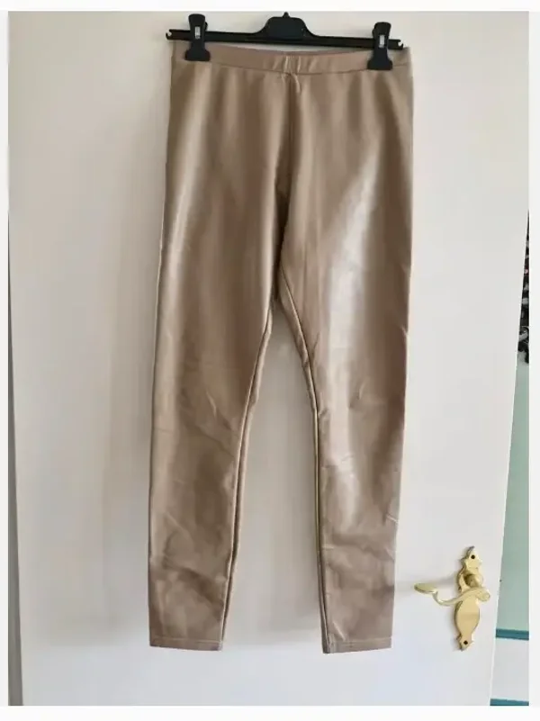 bruine leren broek maat 38