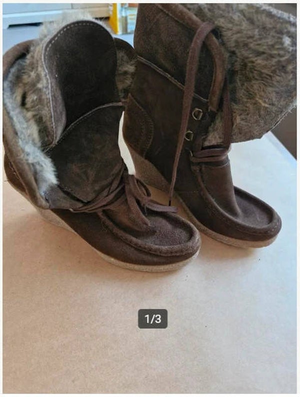 Bruine warme laarzen maat 38