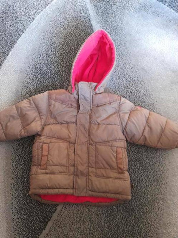 Bruin rode winterjas Maat 86-98