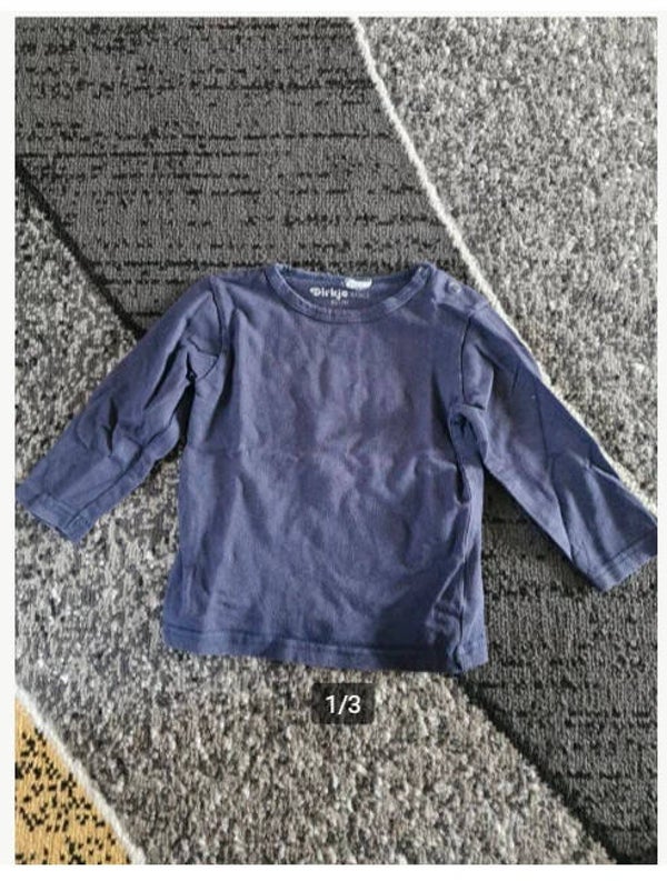 Donkerblauw effen shirt Maat 80