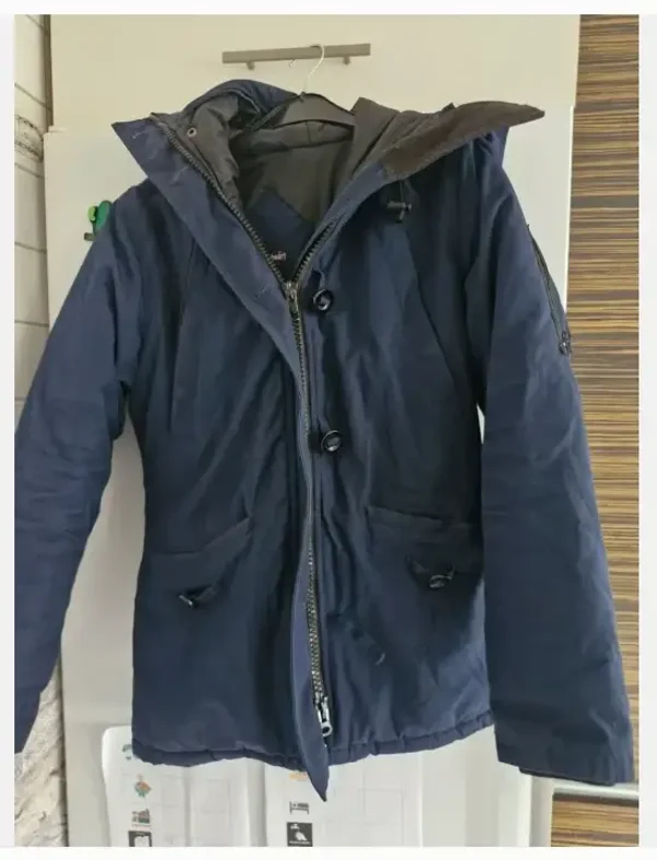 Donkerblauwe winterjas maat M