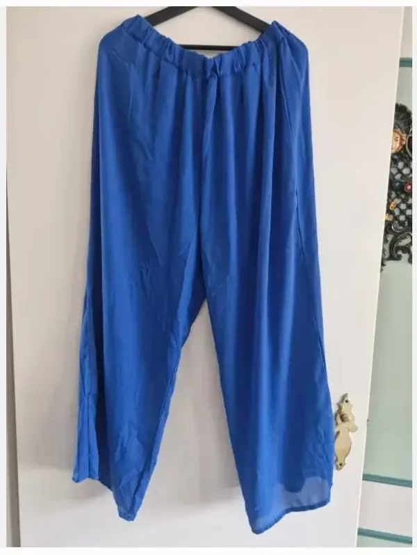 Doorzichtig blauwe broek maat 5xl