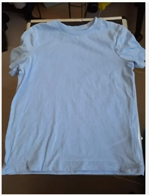 Effen blauw tshirt C en A maat 104