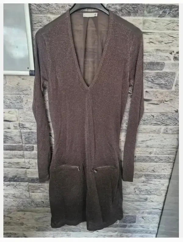 Glitterjurk met lage rug maat s