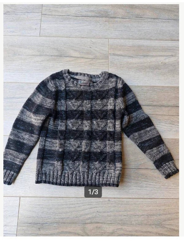 Grijs blauw gebreide trui Maat 110