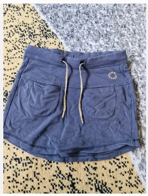 Grijs blauw rokje met glitter veters maat 110