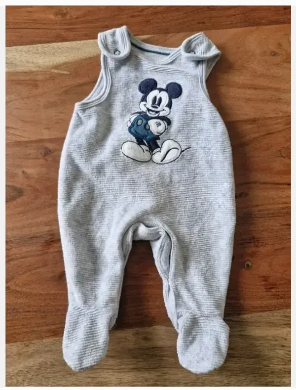 Grijs Mickey pakje met voetjes maat 46