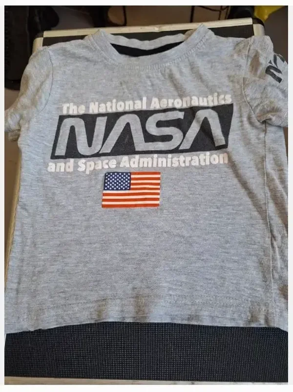 Grijs Nasa tshirt Maat 92